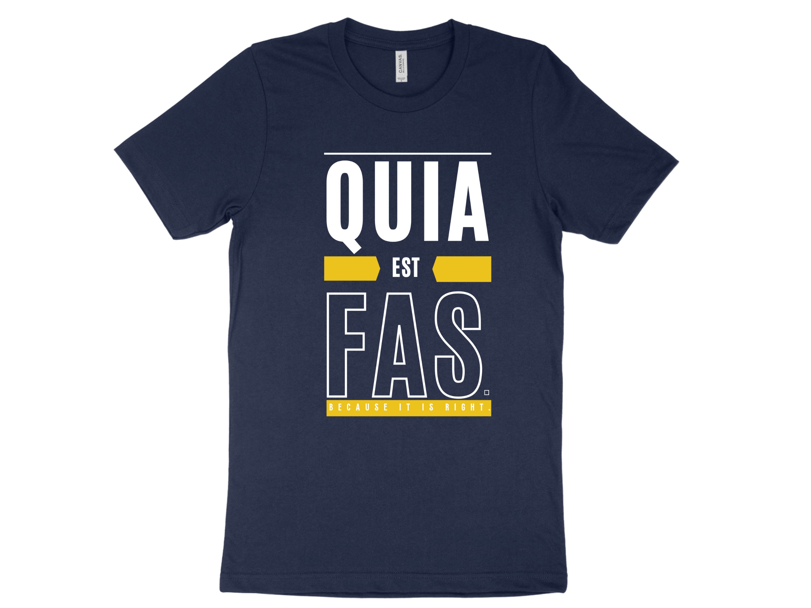 Quia Est Fas- Navy Short Sleeve  Main Image